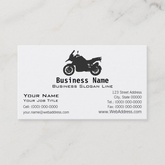 土のバイクのシルエットの名刺 名刺 (正面)