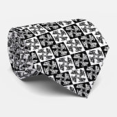 土のバイクのモトクロスB&Wのモザイクネクタイのタイ ネクタイ (ロール)