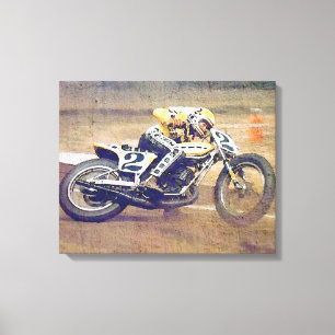 土のバイクの行為のケニー・ロバーツ"王"、 キャンバスプリント