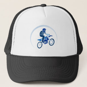 土のバイクもしくは自転車に乗る人のベクトルサイクリング キャップ