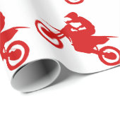 土のバイク(深紅) ラッピングペーパー (ロールコーナー)