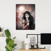 土の夕暮れの神秘的な妖精 ポスター (ホームオフィス)