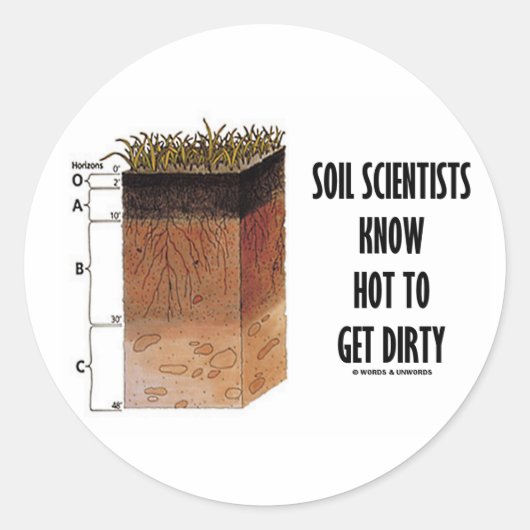 土の科学者は汚れているなる方法を知っています ラウンドシール (正面)