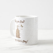 土を掘る犬 – 幸せな父の日。 コーヒーマグカップ (正面左)