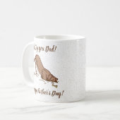 土を掘る犬 – 幸せな父の日。 コーヒーマグカップ (正面左)