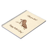 土を掘る犬 – 幸せな父の日。 ノートブック (左側)