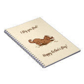 土を掘る犬 – 幸せな父の日。 ノートブック (右側)