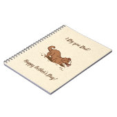 土を掘る犬 – 幸せな父の日。 ノートブック (左側)