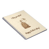 土を掘る犬 – 幸せな父の日。 ノートブック (右側)