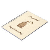 土を掘る犬 – 幸せな父の日。 ノートブック (左側)