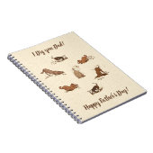 土を掘る犬 – 幸せな父の日。 ノートブック (右側)
