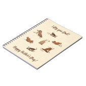 土を掘る犬 – 幸せな父の日。 ノートブック (左側)