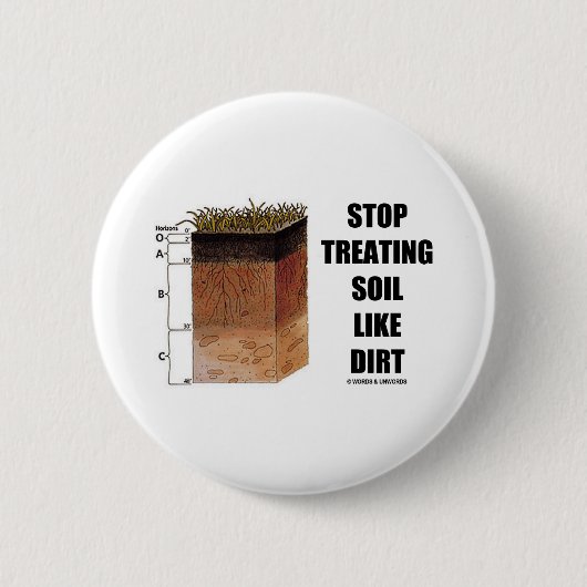 土ストップ土の処理（土平） 缶バッジ (正面)