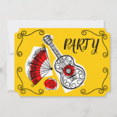 土スペインの産物の横パーティー 招待状 (正面)