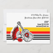 土スペインの産物クラシックストライプ横 招待状 (裏面)