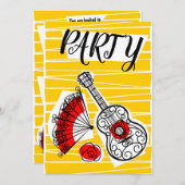 土スペインの産物グループパーティの招待状縦 招待状 (正面/裏面)