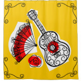 土スペインの産物コーナー シャワーカーテン (正面)