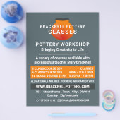 土ポットデザイン、陶芸教室、陶工 チラシ (シングル)