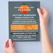 土ポットデザイン、陶芸教室、陶工 チラシ (手)