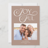 土モダン土のパターン喜びの休日の写真 シーズンカード (正面)