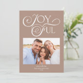 土モダン土のパターン喜びの休日の写真 シーズンカード (スタンド正面)