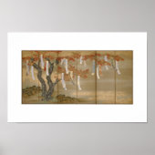 土佐三スリップまたは滑ること時作『秋の紅葉』 ポスター (正面)