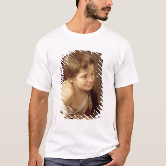 土台1670-80年で傾いている小作農の男の子 Tシャツ (正面)
