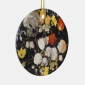 土器の花瓶の花束 セラミックオーナメント (右)