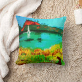 土地および海の枕 クッション (ブランケット)