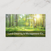 土地の伐採及び林業管理 名刺 (正面)