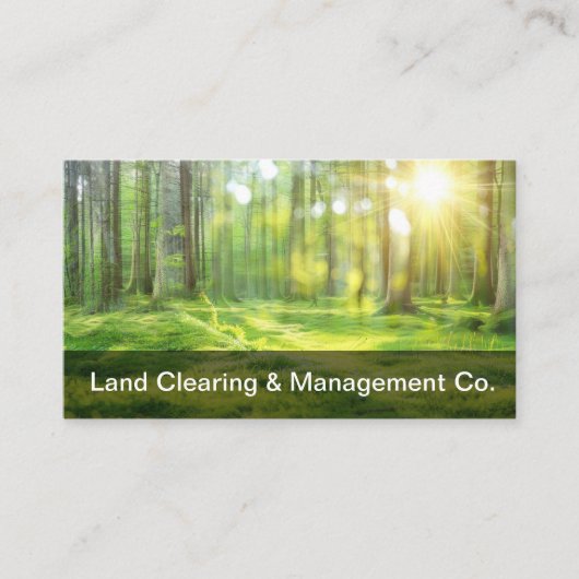 土地の伐採及び林業管理 名刺 (正面)