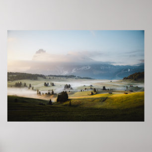 土地の空中眺め ポスター