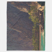 土地の端 フリースブランケット (正面)