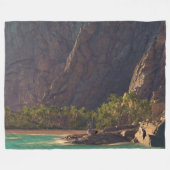 土地の端 フリースブランケット (正面(横))