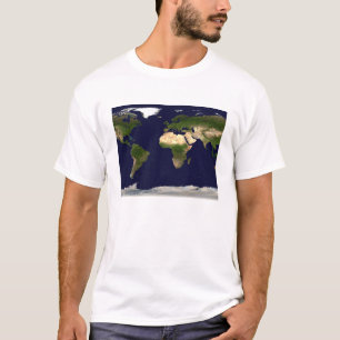 土地の表面、浅瀬および影で覆われたTopogra Tシャツ
