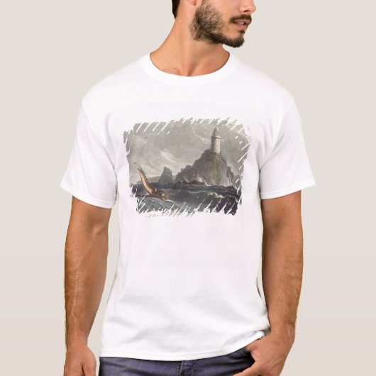 土地のlongshipsの灯台は、コーンウォール、f終わります tシャツ (正面)