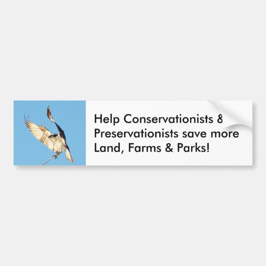 土地保全ファーム公園バンパーステッカー バンパーステッカー (正面)