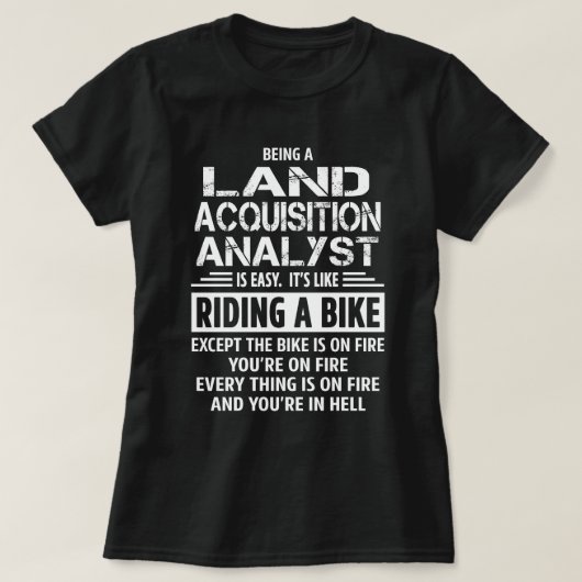 土地取得アナリスト Tシャツ (デザイン正面)
