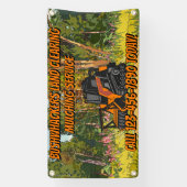 土地整備・粉砕サービス事業をカスタマイズ 横断幕 (縦)