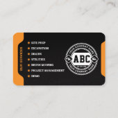 土地清算、建築、掘削、黒 名刺 (裏面)