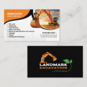 土地清算、掘削、造園、建築 名刺 (正面/裏面)