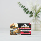 土地清算、掘削、造園、建築 名刺 (スタンド正面)