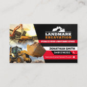 土地清算、掘削、造園、建築 名刺 (正面)