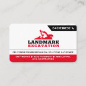 土地清算、掘削、造園、建築 名刺 (裏面)