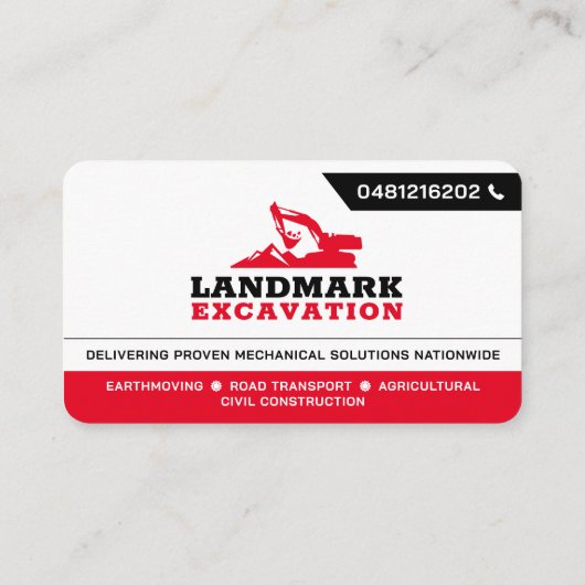 土地清算、掘削、造園、建築 名刺 (裏面)