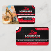 土地清算、掘削、造園、建築 名刺 (正面/裏面)