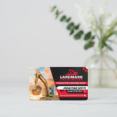 土地清算、掘削、造園、建築 名刺 (スタンド正面)