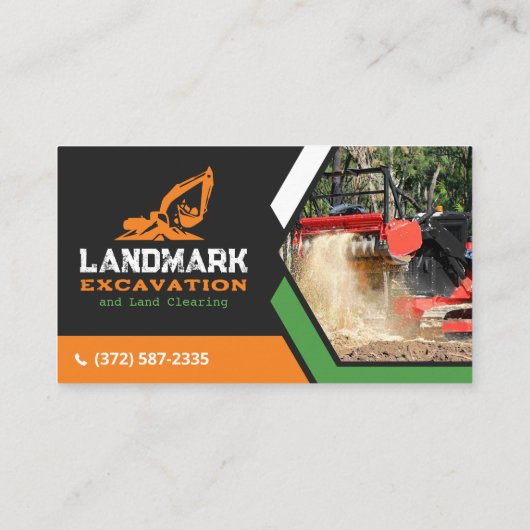 土地清算、掘削、造園、建築 名刺 (裏面)