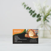 土地清算、掘削、造園、建築 名刺 (スタンド正面)