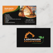 土地清算、掘削、造園、建築 名刺 (正面/裏面)